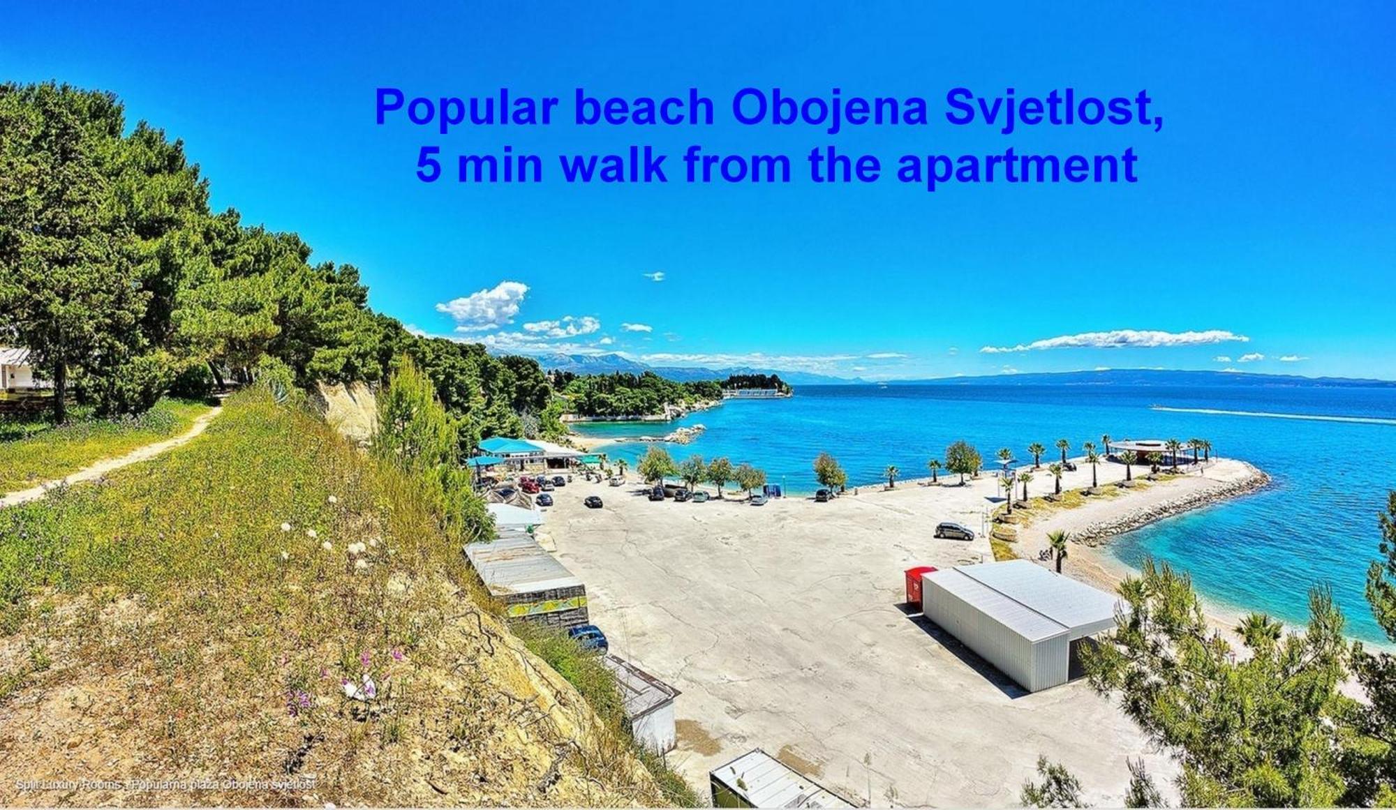 Beachfront Apartment Drazen, With Garden And Parking Split Kültér fotó